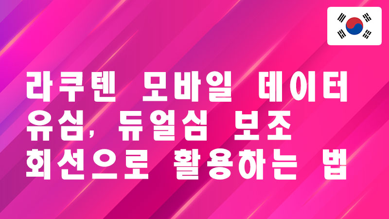 Read more about the article 라쿠텐 모바일 데이터 유심, 듀얼심 보조 회선으로 활용하는 법