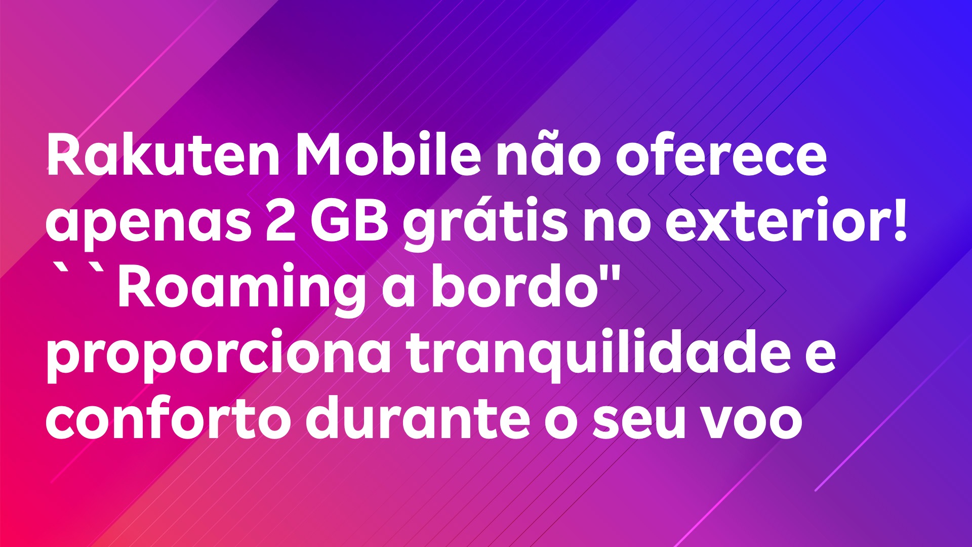 Leia mais sobre o artigo Rakuten Mobile não oferece apenas 2 GB grátis no exterior! “Roaming a bordo” proporciona tranquilidade e conforto durante o seu voo